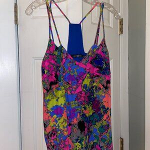 Multi-colored silk cami